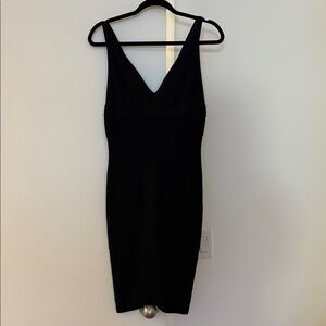 Black Herve Leger Bandage Midi Dress